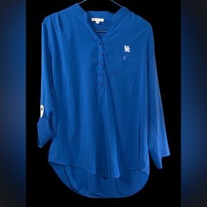 UG Apparel University of Kentucky Wildcats Royal Blue Roll-Tab tunic - Size Med